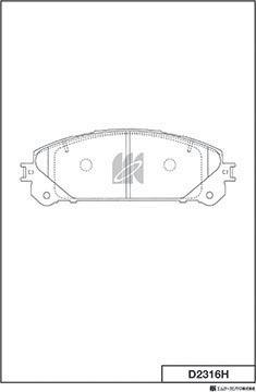 MK Kashiyama D2316H - Тормозные колодки, дисковые, комплект autospares.lv