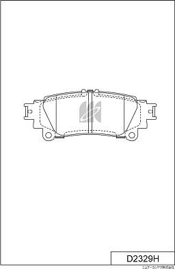 MK Kashiyama D2329H - Тормозные колодки, дисковые, комплект autospares.lv