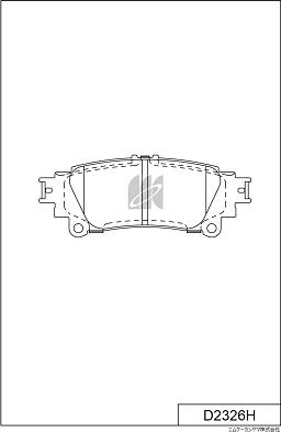 MK Kashiyama D2326H - Тормозные колодки, дисковые, комплект autospares.lv