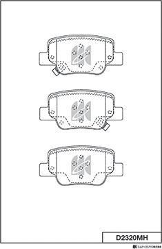 MK Kashiyama D2320MH - Тормозные колодки, дисковые, комплект autospares.lv