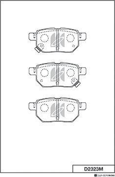 MK Kashiyama D2323M - Тормозные колодки, дисковые, комплект autospares.lv