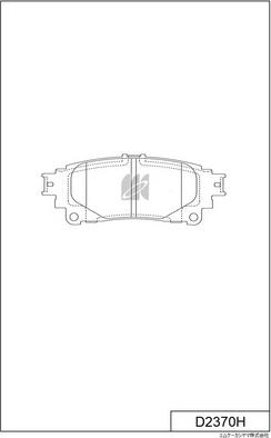 MK Kashiyama D2370H - Тормозные колодки, дисковые, комплект autospares.lv