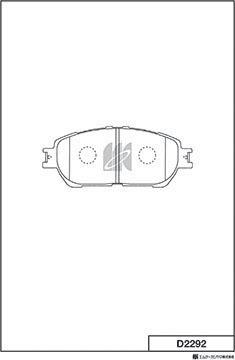 MK Kashiyama D2292 - Тормозные колодки, дисковые, комплект autospares.lv