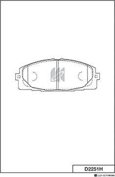 MK Kashiyama D2251H - Тормозные колодки, дисковые, комплект autospares.lv