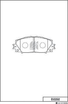 MK Kashiyama D2252 - Тормозные колодки, дисковые, комплект autospares.lv