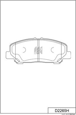 MK Kashiyama D2265H - Тормозные колодки, дисковые, комплект autospares.lv