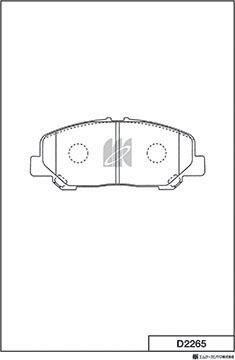 MK Kashiyama D2265 - Тормозные колодки, дисковые, комплект autospares.lv