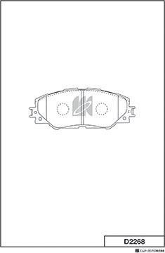 MK Kashiyama D2268 - Тормозные колодки, дисковые, комплект autospares.lv