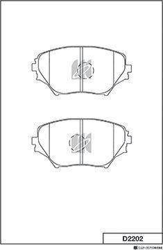 MK Kashiyama D2202 - Тормозные колодки, дисковые, комплект autospares.lv