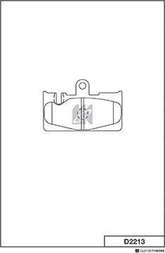 MK Kashiyama D2213 - Тормозные колодки, дисковые, комплект autospares.lv