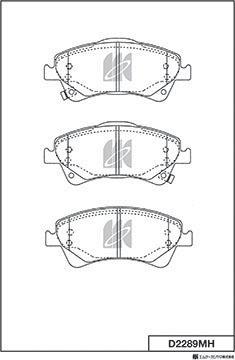 MK Kashiyama D2289MH - Тормозные колодки, дисковые, комплект autospares.lv