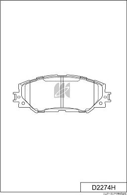 MK Kashiyama D2274H - Тормозные колодки, дисковые, комплект autospares.lv