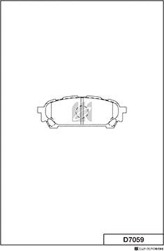 MK Kashiyama D7059 - Тормозные колодки, дисковые, комплект autospares.lv