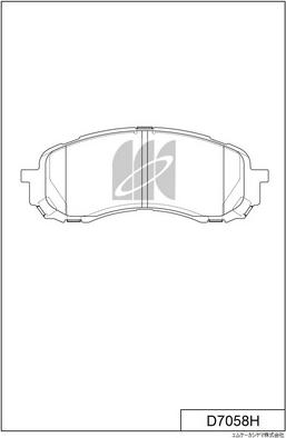 MK Kashiyama D7058H - Тормозные колодки, дисковые, комплект autospares.lv