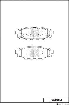 MK Kashiyama D7064M - Тормозные колодки, дисковые, комплект autospares.lv