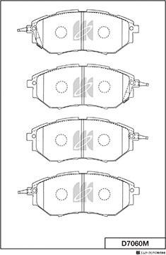 MK Kashiyama D7060M - Тормозные колодки, дисковые, комплект autospares.lv