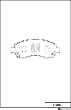 MK Kashiyama D7068 - Тормозные колодки, дисковые, комплект autospares.lv