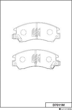 MK Kashiyama D7011M - Тормозные колодки, дисковые, комплект autospares.lv