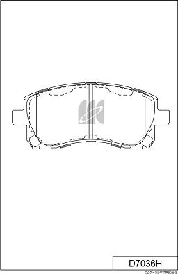 MK Kashiyama D7036H - Тормозные колодки, дисковые, комплект autospares.lv