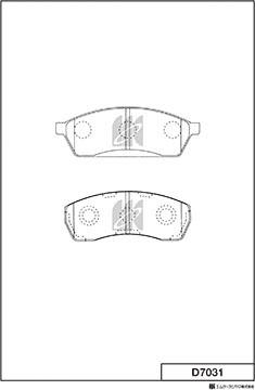 MK Kashiyama D7031 - Тормозные колодки, дисковые, комплект autospares.lv