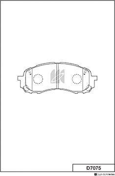 MK Kashiyama D7075 - Тормозные колодки, дисковые, комплект autospares.lv