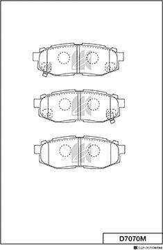 MK Kashiyama D7070M - Тормозные колодки, дисковые, комплект autospares.lv