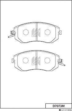 MK Kashiyama D7073M - Тормозные колодки, дисковые, комплект autospares.lv