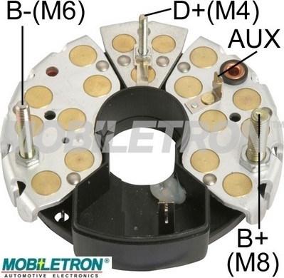 Mobiletron RB-72H - Выпрямитель, диодный мост, генератор autospares.lv