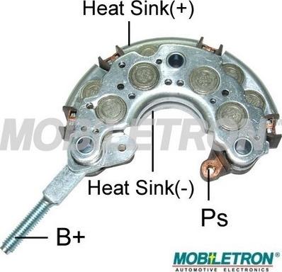 Mobiletron RN-16PL - Выпрямитель, диодный мост, генератор autospares.lv