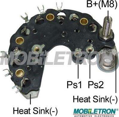 Mobiletron RP-48 - Выпрямитель, диодный мост, генератор autospares.lv