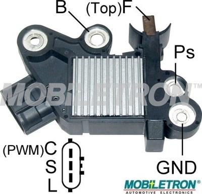 Mobiletron VR-B0757 - Регулятор напряжения, генератор autospares.lv