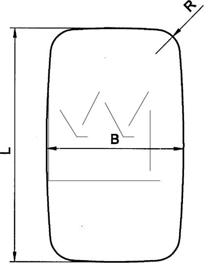 Monark 098390320 - Зеркальное стекло, наружное зеркало autospares.lv