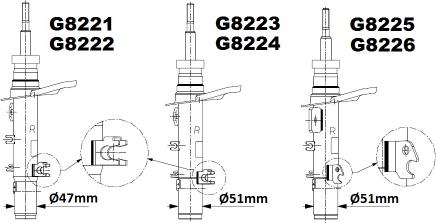 Monroe G8222 - Амортизатор autospares.lv