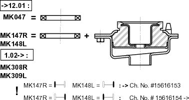 Monroe MK147 - Опора стойки амортизатора, подушка autospares.lv