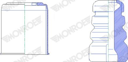 Monroe PK474 - Пылезащитный комплект, амортизатор autospares.lv
