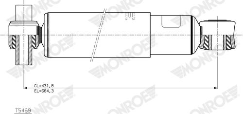 Monroe T5469 - Амортизатор autospares.lv