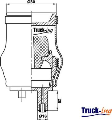 Montcada 0194140 - Баллон пневматической рессоры, крепление кабины autospares.lv