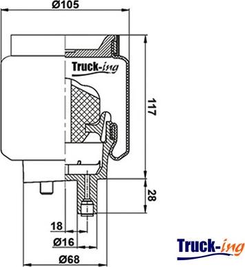 Montcada 0194850 - Баллон пневматической рессоры, крепление кабины autospares.lv