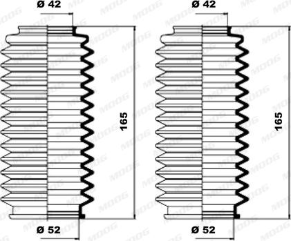 Moog K150002 - Комплект пыльника, рулевое управление autospares.lv