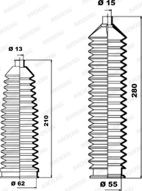 Moog K150088 - Комплект пыльника, рулевое управление autospares.lv