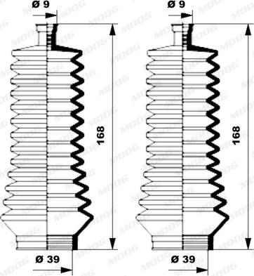 Moog K150134 - Комплект пыльника, рулевое управление autospares.lv