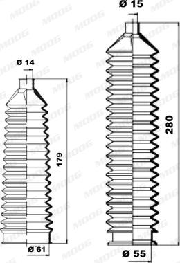 Moog K150174 - Комплект пыльника, рулевое управление autospares.lv