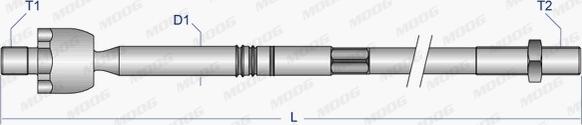 Moog VO-AX-1847 - Осевой шарнир, рулевая тяга autospares.lv