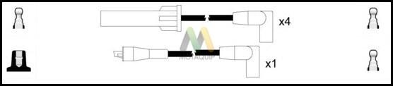 Motaquip LDRL1032 - Комплект проводов зажигания autospares.lv