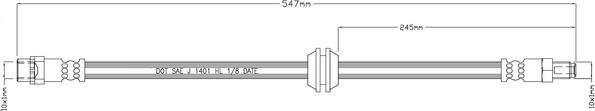 Motaquip LVBH1620 - Тормозной шланг autospares.lv