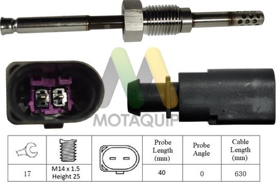 Motaquip LVET188 - Датчик, температура выхлопных газов autospares.lv