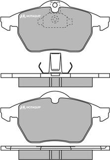 Motaquip LVXL987 - Тормозные колодки, дисковые, комплект autospares.lv