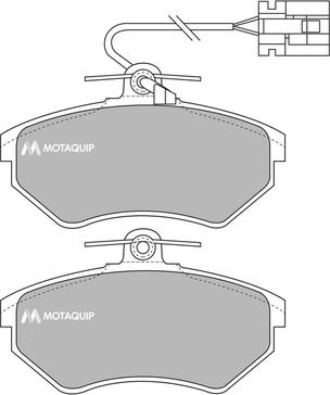 Motaquip LVXL538 - Тормозные колодки, дисковые, комплект autospares.lv