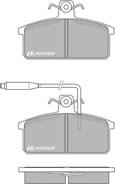 Motaquip LVXL652 - Тормозные колодки, дисковые, комплект autospares.lv