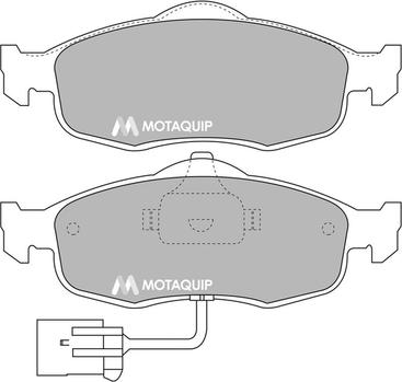 Motaquip LVXL661 - Тормозные колодки, дисковые, комплект autospares.lv